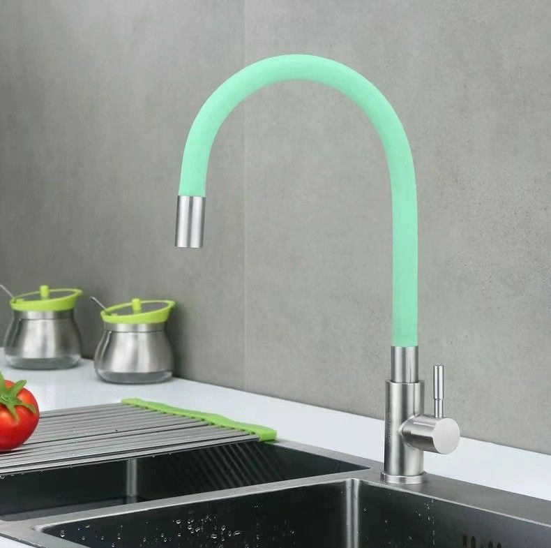 SUS304 Kitchen Tap ก๊อกน้ำเย็นอย่างเดียวมือจับเดี่ยวหัดดื่มสีสันสวยงาม