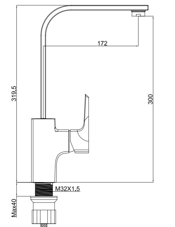 2023 โมเดิร์น Single Hole โปแลนด์ หนักสี่เหลี่ยมทัดผสม เครื่องตักน้ําดํา รางครัวทองแดง